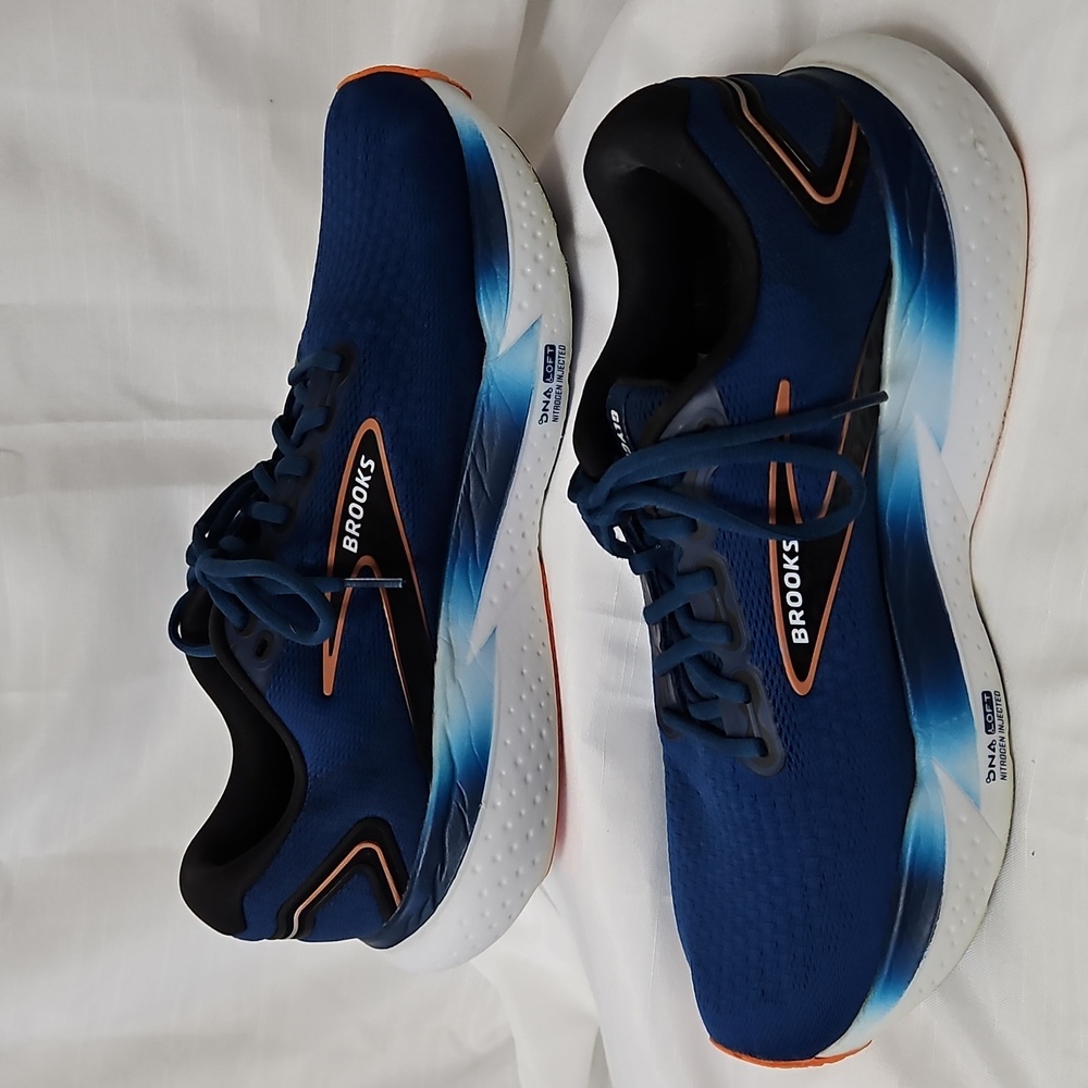 Brooks Glycerin 21 Mens Size 12 Blue Athletic Running Shoes 1104191D474 - Picture 2 of 12